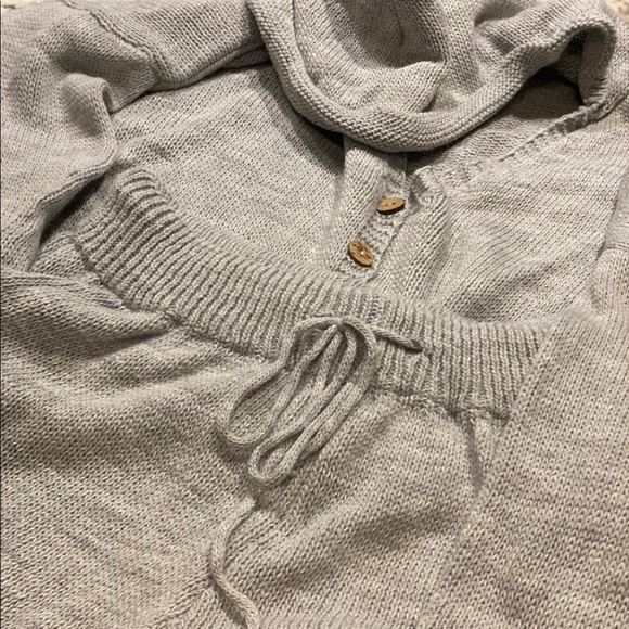 Knitted cardigan short set (grey) - Picture 2 of 2